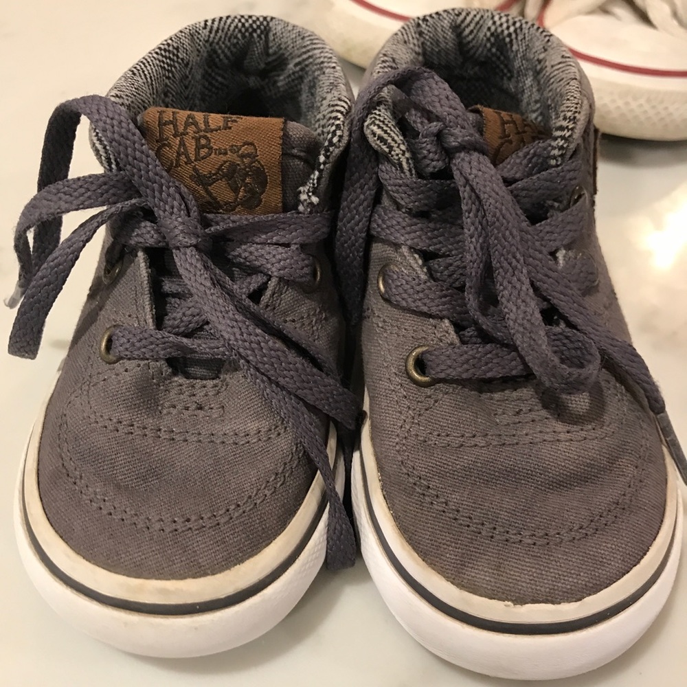 Blue half cab vans